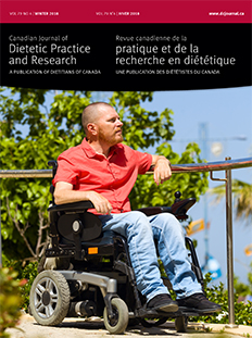 cover image Canadian Journal of Dietetic Practice and Research