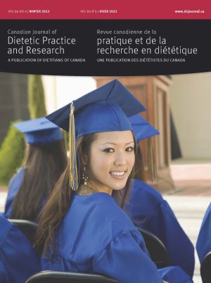 Canadian Journal of Dietetic Practice and Research volume 85, issue 4 cover