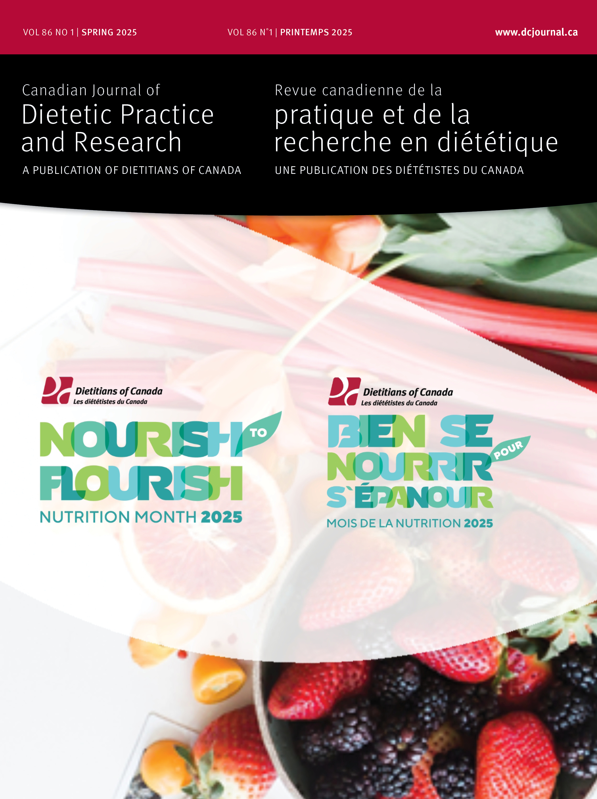 cover image Canadian Journal of Dietetic Practice and Research