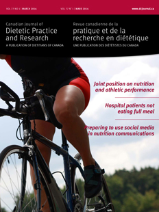 cover image Canadian Journal of Dietetic Practice and Research